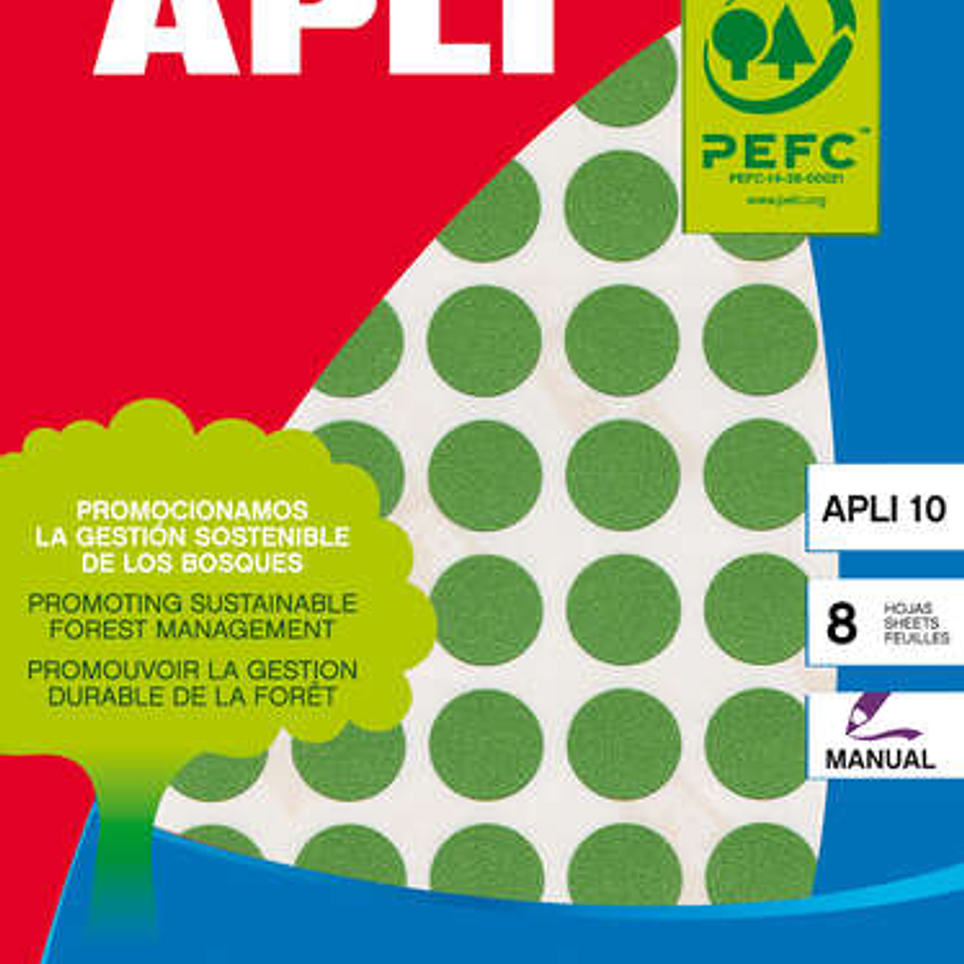 Apli Etiquetas Minibolsa Colores Surtidos Ø 19.0mm 5 Hojas 1