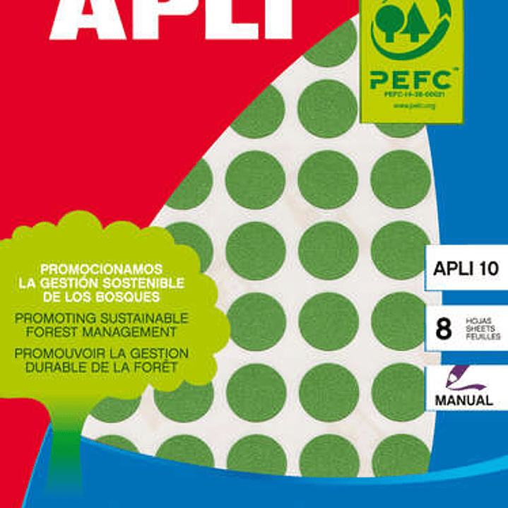 Apli Etiquetas Minibolsa Colores Surtidos Ø 19.0mm 5 Hojas 1