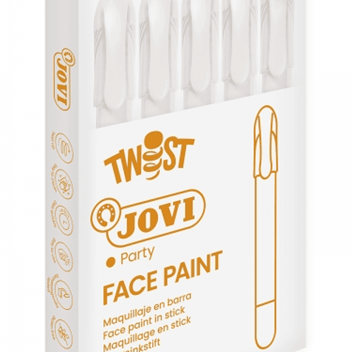 Jovi Twist Stick de Pintura de Cara - Hipoalergenico - Base Agua - Facil Aplicacion - Gran Cobertura - Secado Rapido - Facil de Retirar - Libre de Par 1