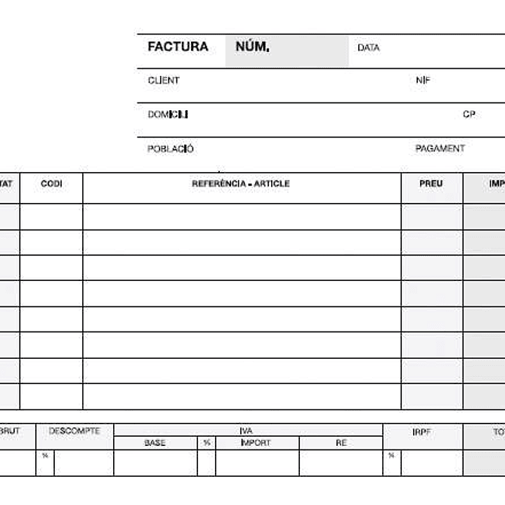 Apli Talonario Factura 1/8 Apaisado Duplicado A-67 - Numeracion Secuencial - Papel Autocopiativo - 2 Copias - Tamaño 210x105mm - Blanco 1