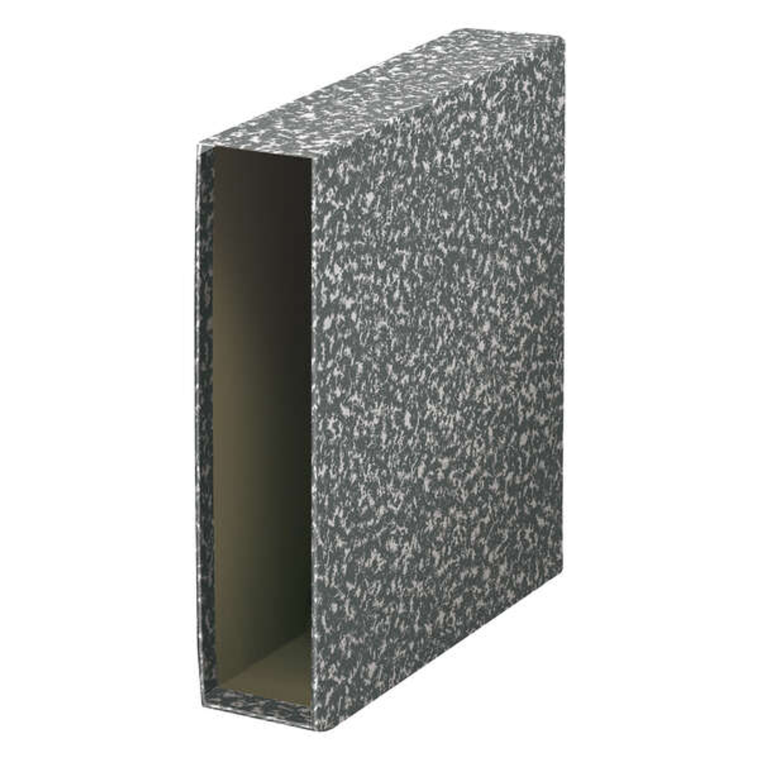 Dohe Archiclas Funda de Archivador Tamaño Folio Natural - Carton Forrado con Papel Impreso - Color Gris Jaspeado 1
