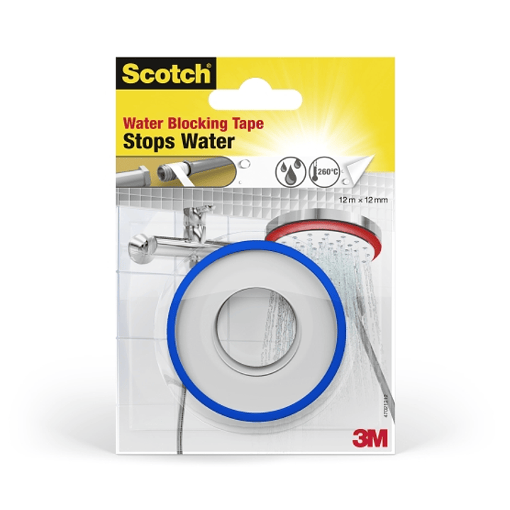Scotch Cinta Adhesiva para Goteras - 12mm x 12m - Color Blanco 1