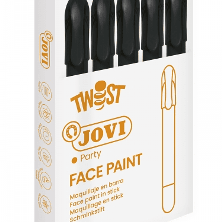 Jovi Twist Stick de Pintura de Cara - Hipoalergenico - Base Agua - Facil de Aplicar y Retirar - Gran Cubricion - Seca Rapido - sin Parabenos - Seguro  1