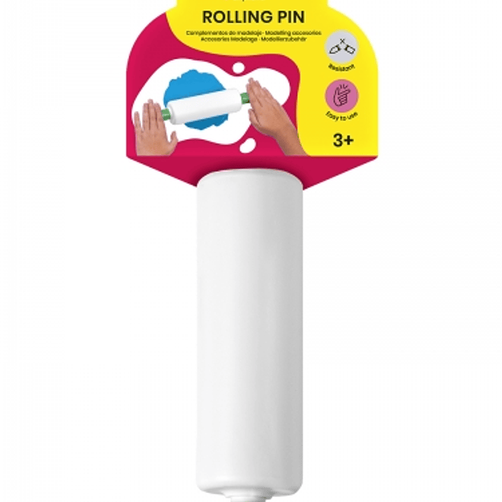 Jovi Rodillo para Modelaje - Ideal para Plastilina, Soft Dough y Pasta de Modelar - Practico y Versatil - Color Blanco/Verde 1