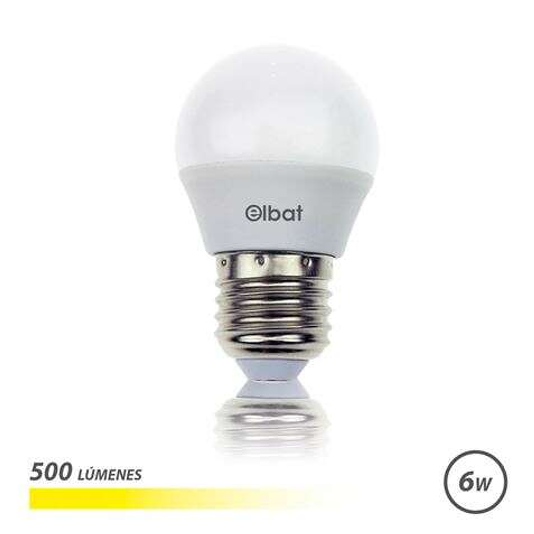 Elbat Bombilla LED G45 6W 500LM E27 Luz Calida - Ahorro de Energia - Larga Vida Util - Facil Instalacion - Color Blanco Calido 1