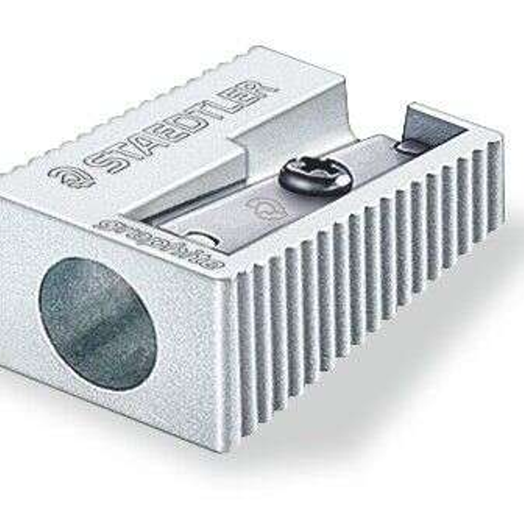 Staedtler Sacapuntas Metalico con Cuchilla de Metal - Angulo de Afilado de 23° - 1 Agujero 1