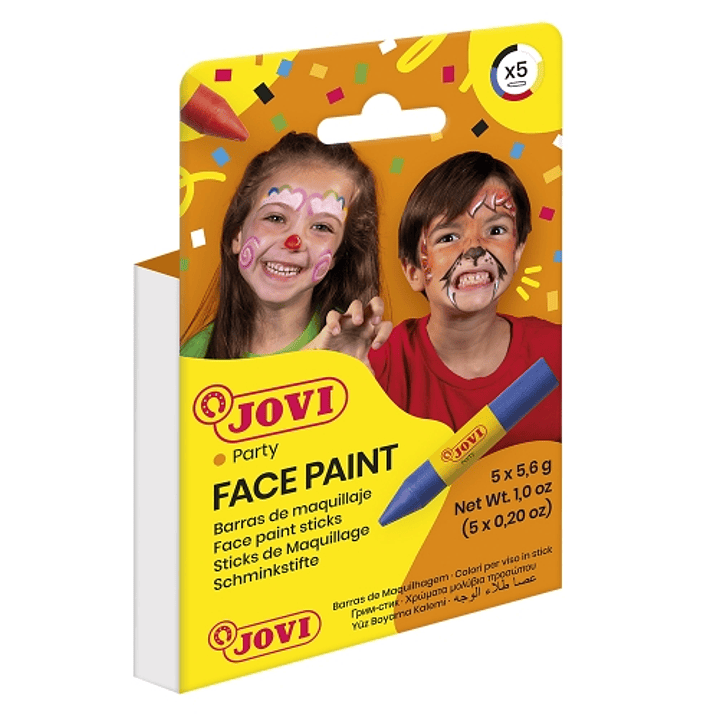 Jovi Estuche de 5 Barras Maquillaje 5,6gr - Seguro E Inocuo - Facil de Limpiar - Diseñado en Barcelona - Color Surtido 1