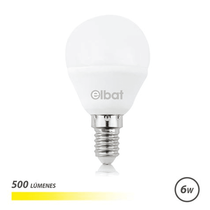 Elbat Bombilla LED G45 6W 500LM E14 Luz Calida - 3000K - Color Blanco 1