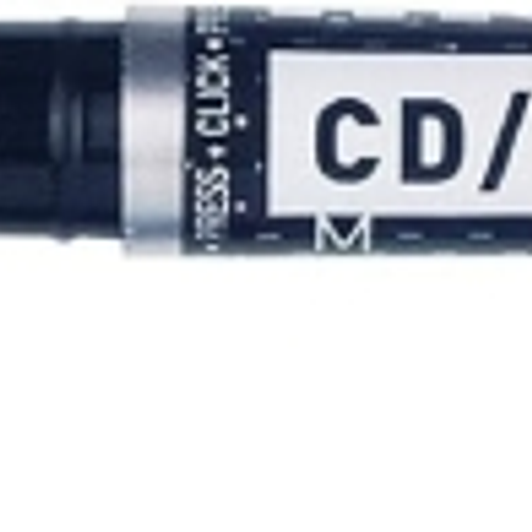 Molin Rotulador Permanente para CD, DVD - Doble Punta 0.4 y 1mm - Tinta Permanente con Base Alcohol - Color Negro 1