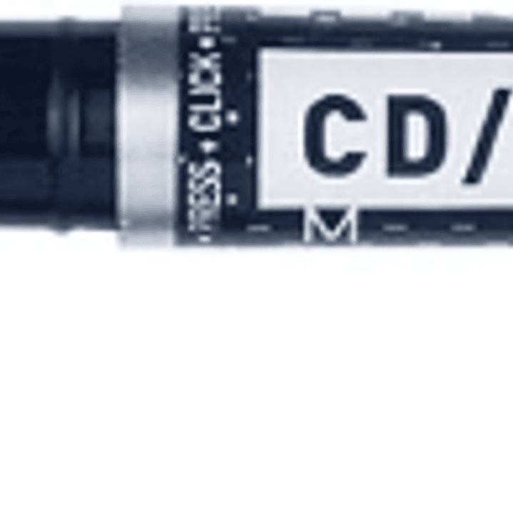 Molin Rotulador Permanente para CD, DVD - Doble Punta 0.4 y 1mm - Tinta Permanente con Base Alcohol - Color Negro 1