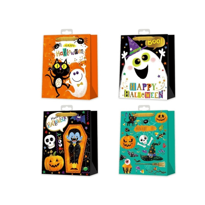 Bismark Bolsa de Papel Halloween con Foil - Asas de Lazo - 4 Diseños Aleatorios 1