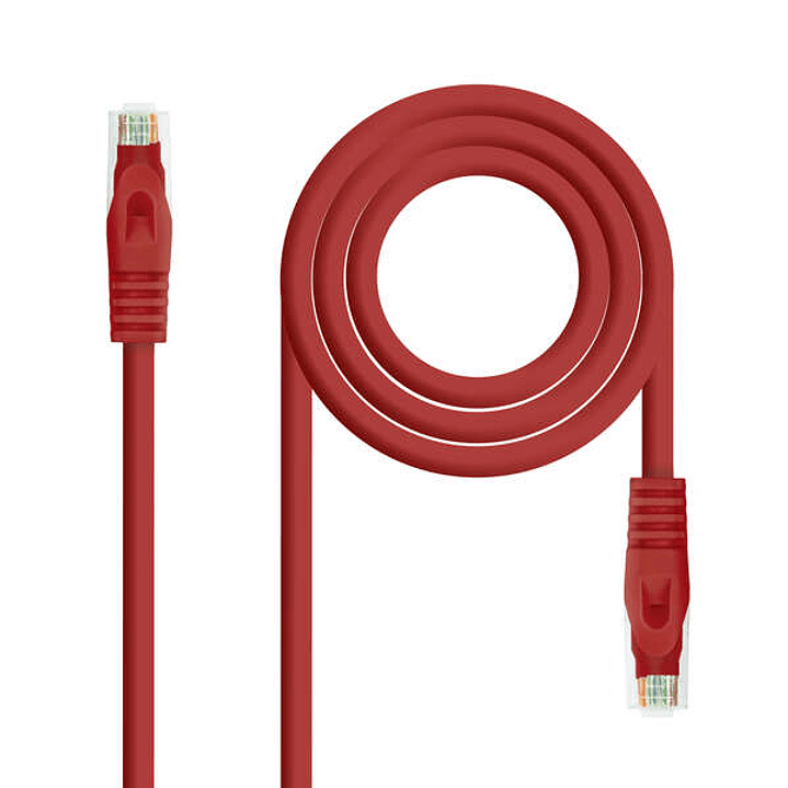 Nanocable Cable de Red Latiguillo RJ45 LSZH Cat.6a UTP AWG24 1m - Color Rojo 1