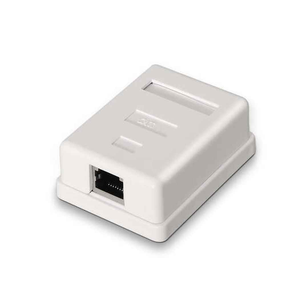 Aisens Roseta de Superficie RJ45 Cat.6 FTP 1 Toma - Color Blanco 1