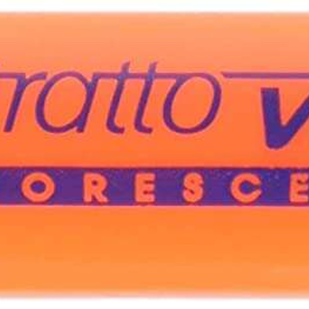 Tratto Video Marcador Fluorescente - Punta Biselada - Tinta Base de Agua - Secado Rapido - Color Naranja Fluorescente 1