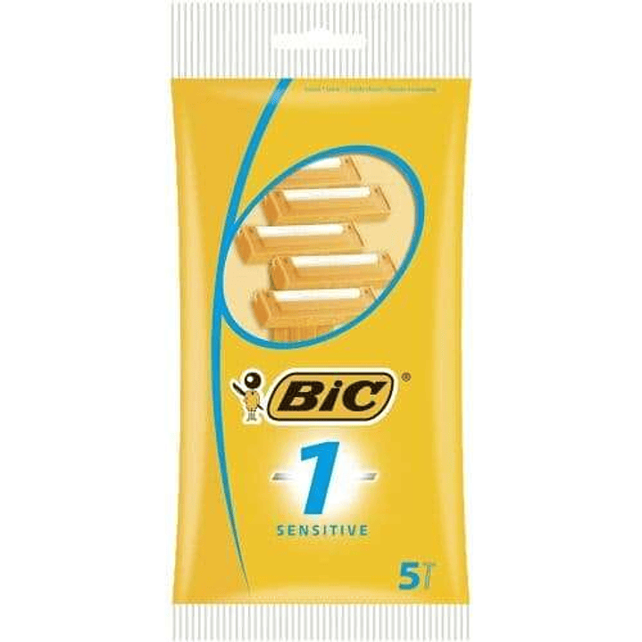 Bic Sensitive 1 Pack de 5 Maquinillas de Afeitar Desechables de 1 Hoja 1