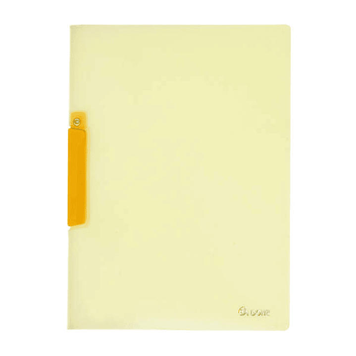 Dohe Dossier con Pinza Pivotante Tamaño A4 - Fabricado en Polipropileno Translucido de 450 Micras - Color Amarillo 1