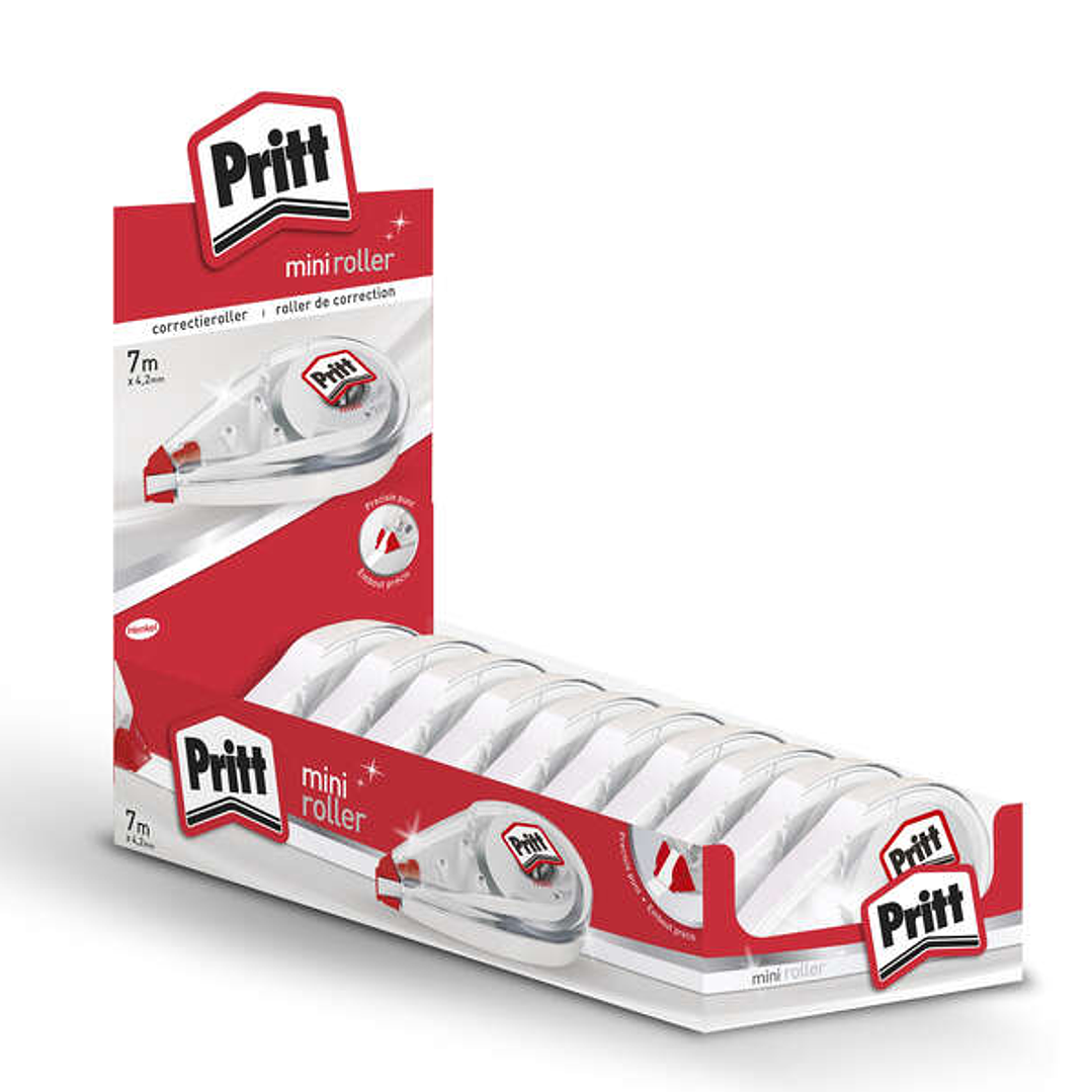 Pritt Mini Roller Corrector 4.2mm x 7m - Compacto y Ergonomico - Punta Flexible de Alta Precision - Compatible con todo Tipo de Papel 1