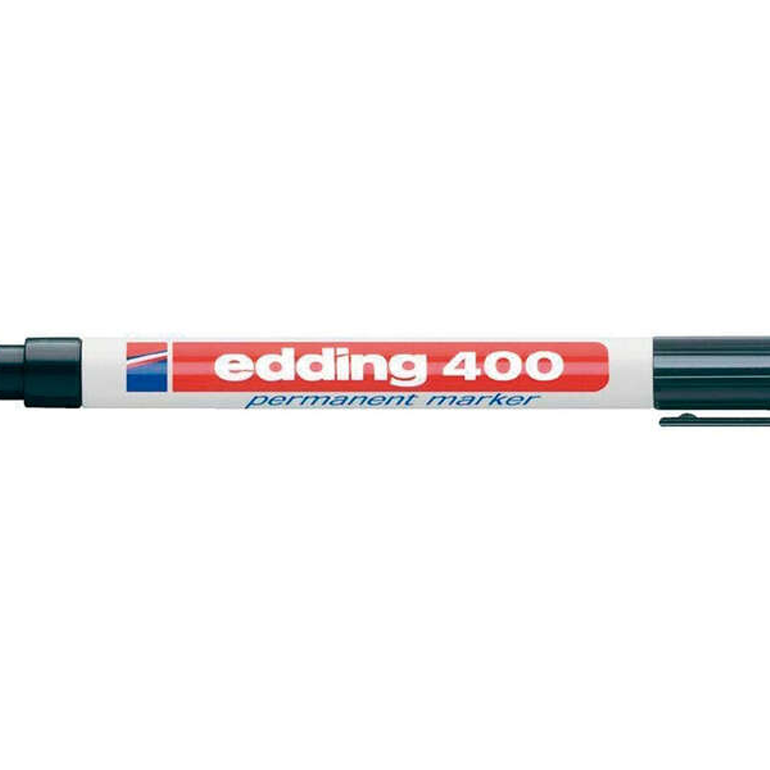 Edding 400 Rotulador Permanente - Punta Redonda - Trazo 1 mm. - Recargable - Secado Rapido - Color Negro 1