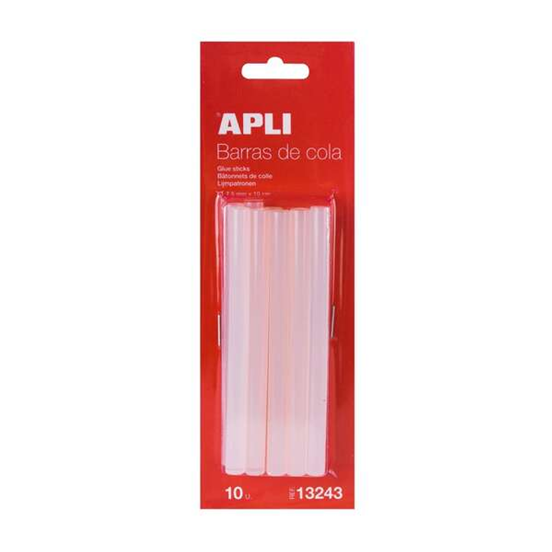 Apli Pack de 10 Barras de Cola Termofusible Ø 7,5mm x 10cm 1