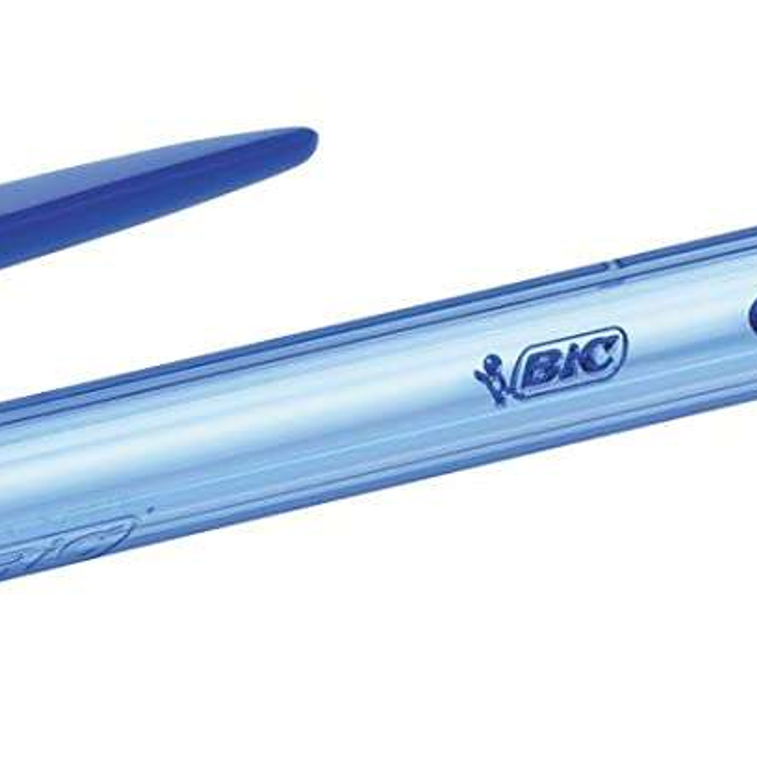 Bic Cristal Soft Boligrafos de Bola - Punta Media de 1.2mm - Trazo 0.45mm - Escritura mas Fluida - Color Azul 1