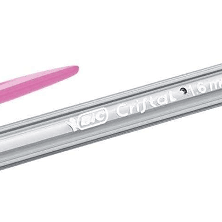 Bic Cristal Fun Boligrafo de Bola - Punta Gruesa de 1.6mm - Tinta con Base de Aceite - Color Rosa 1