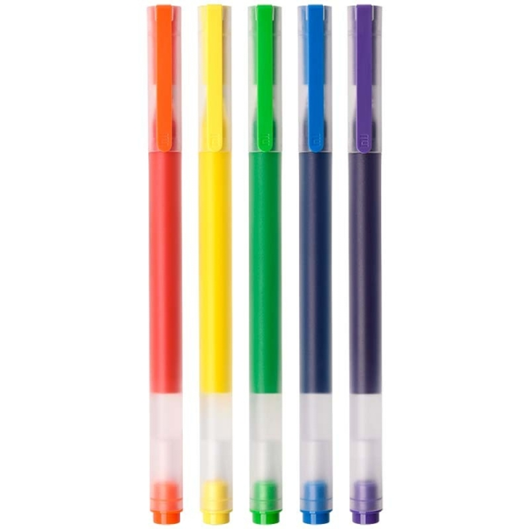 Xiaomi High-Capacity Pack de 5 Boligrafos de Gel - Punta 0.5mm - Alta Capacidad - Secado Rapido - Colores Surtidos 1