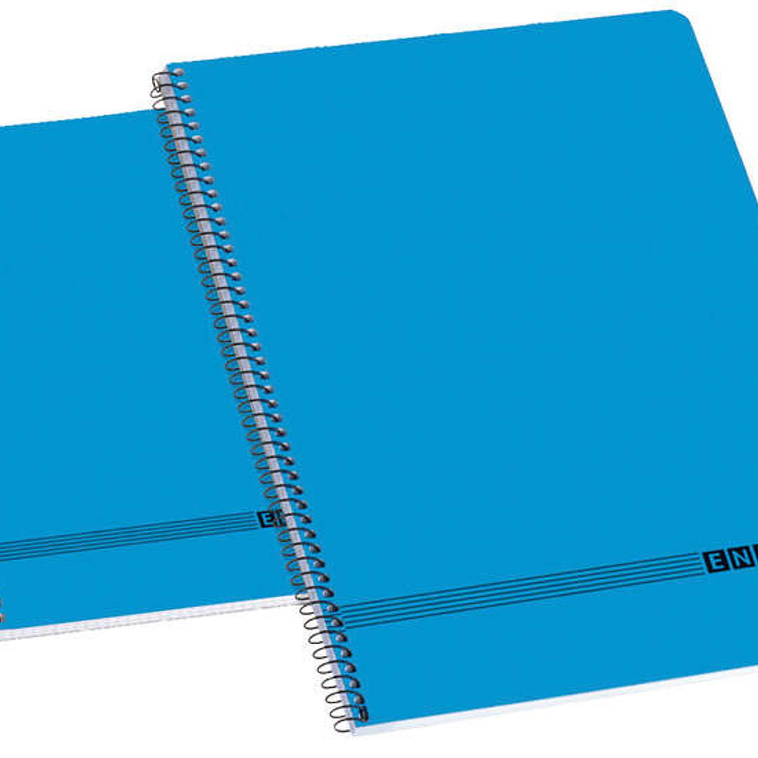 Enri Oficina 4º Tapa Blanda Cuaderno Espiral - Tamaño 4º - Cuadricula 4x4 - Color Azul 1