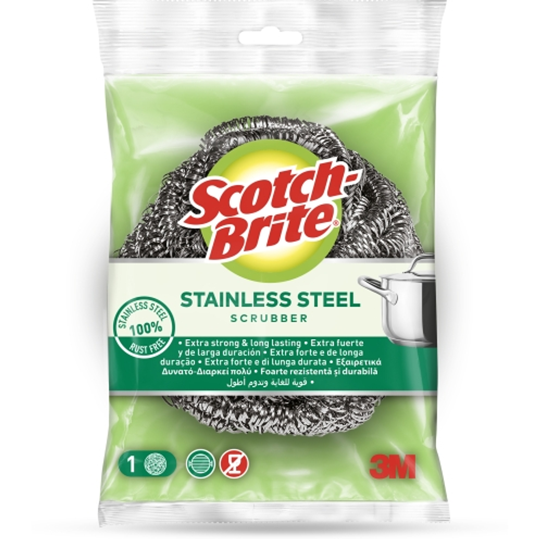 Scotch-Brite Estropajo de Acero Inoxidable - Color Gris Metalizado 1