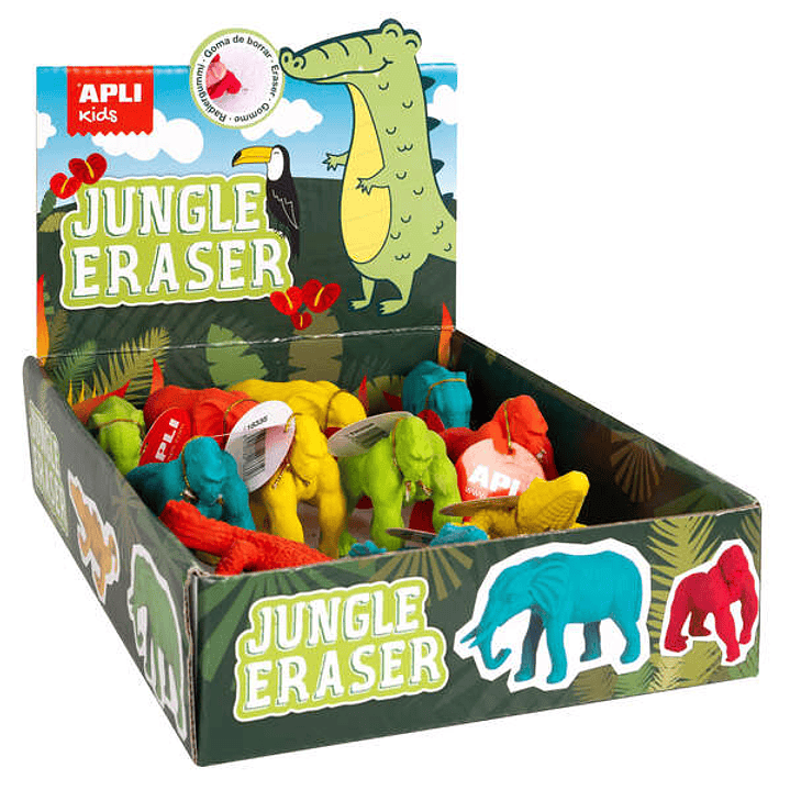 Apli Goma de Borrar con Diseños de Animales de la Selva - 3 Modelos Surtidos 1