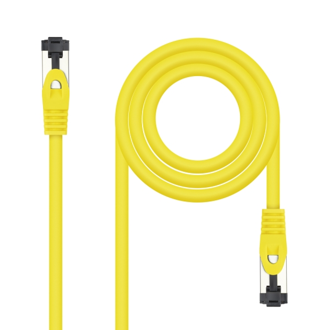 Nanocable Cable Red Latiguillo Cat.8.1 2Ghz LSZH SSTP AWG26 - Longitud 0.25m - Color Amarillo 1
