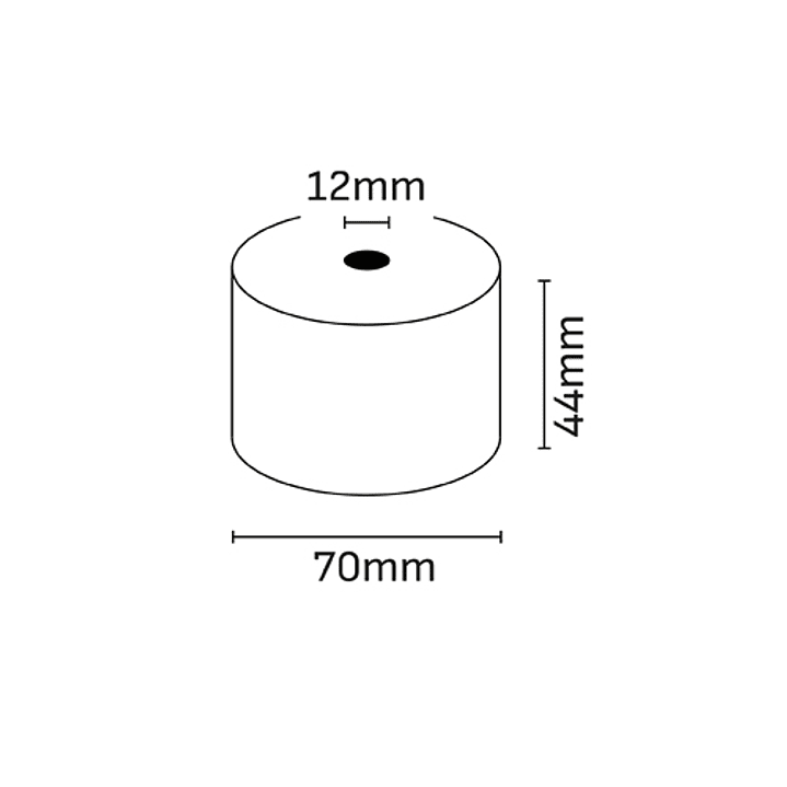 Oqonos Rollo de Papel Termico 44x70x12mm, Libre de BPA, FSC 1