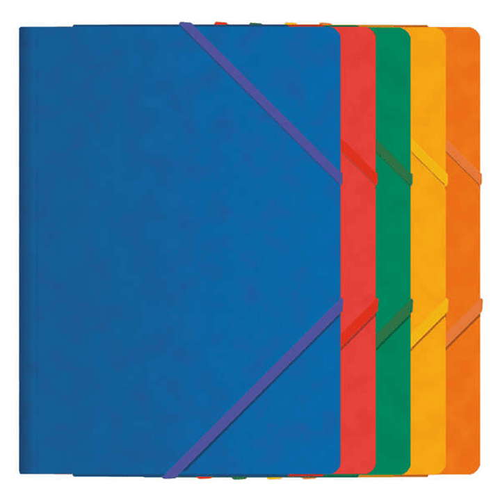 Dohe Carpeta de Gomas con Tres Solapas - Tamaño Folio - Fabricada en Cartulina de Primera Calidad - Plastificada - Cierre de Gomas Planas 1