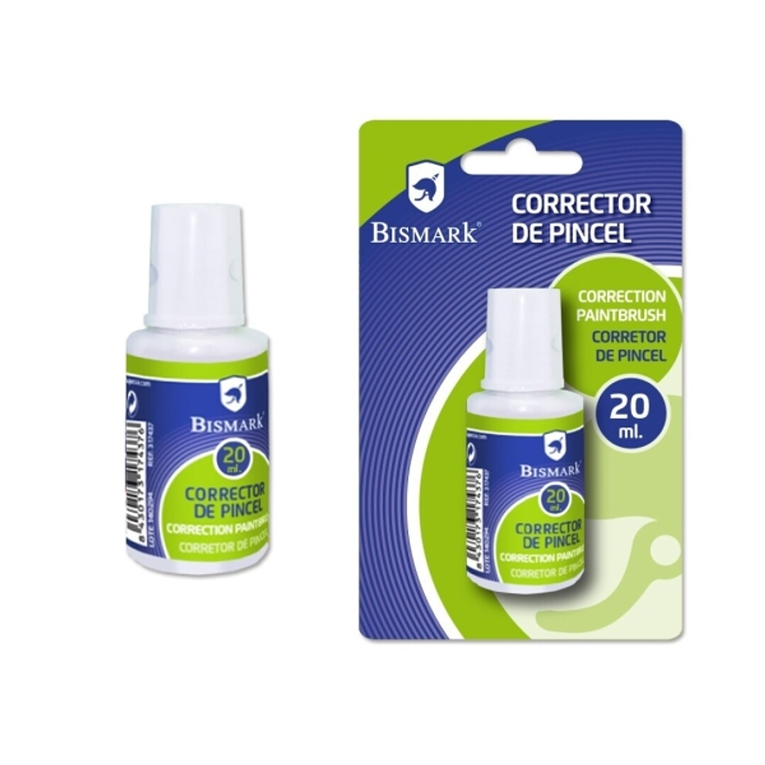 Bismark Liquido Corrector 20ml - Secado Rapido - Aplicador de Pincel 1