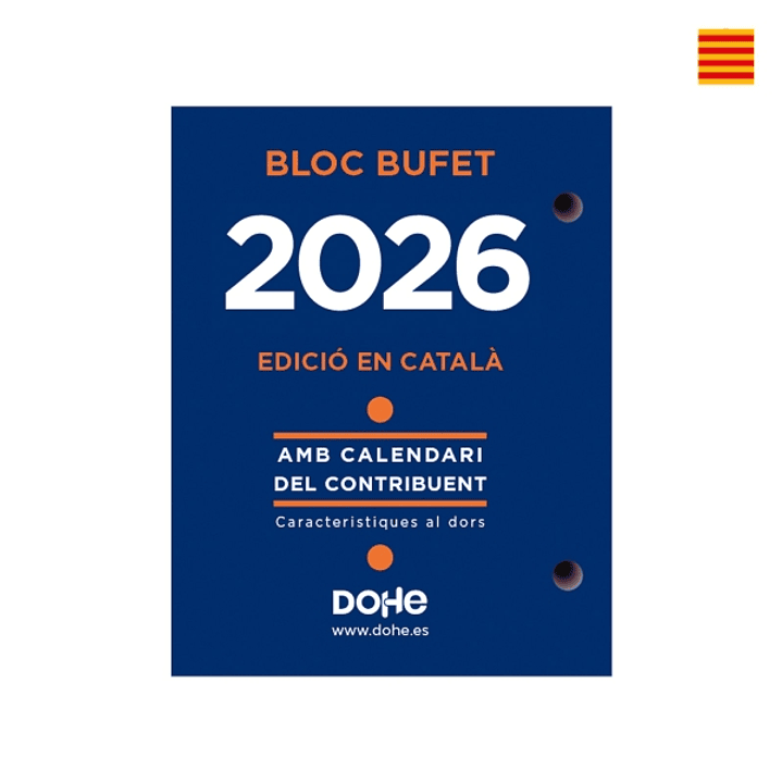 Dohe Bloque Bufete Anual en Catalan - 2 Perforaciones - Calendario Contribuyente - Planning Mensual - 640 Paginas 1