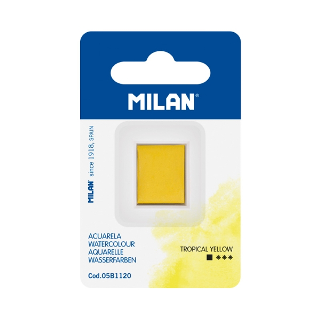 Milan Art Acuarela de Recambio - Medio Godet - Color Amarillo 1