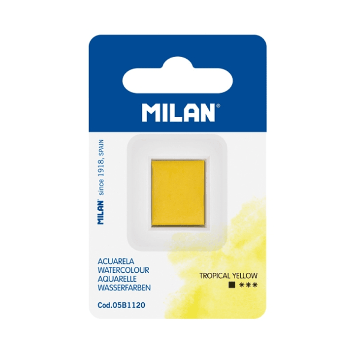 Milan Art Acuarela de Recambio - Medio Godet - Color Amarillo 1