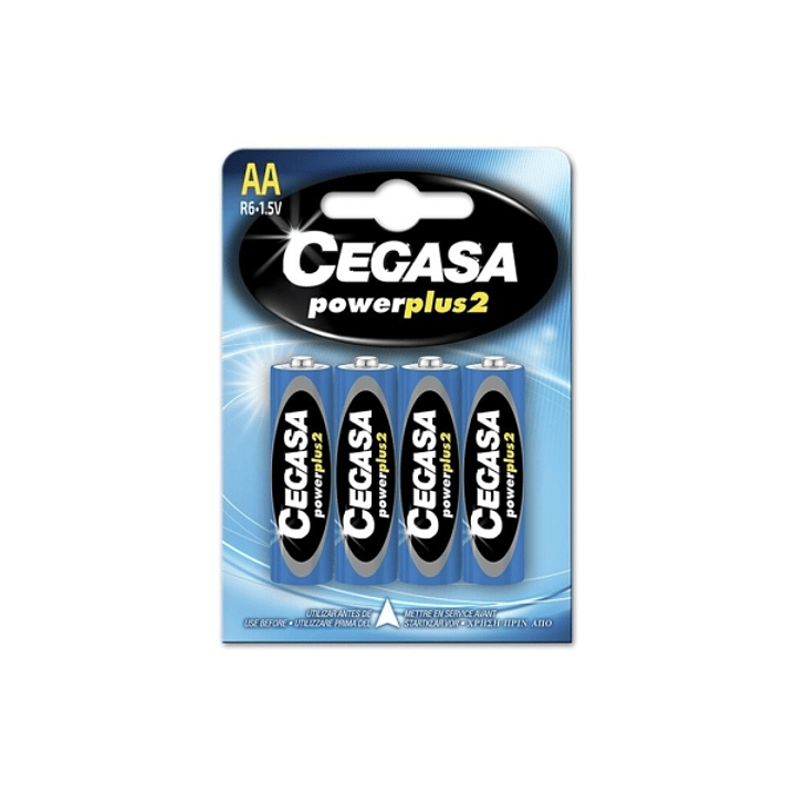 Cegasa Power Plus 2 Pack de 4 Pilas R6 AA - Pilas Salinas para Aparatos de Bajo Consumo 1