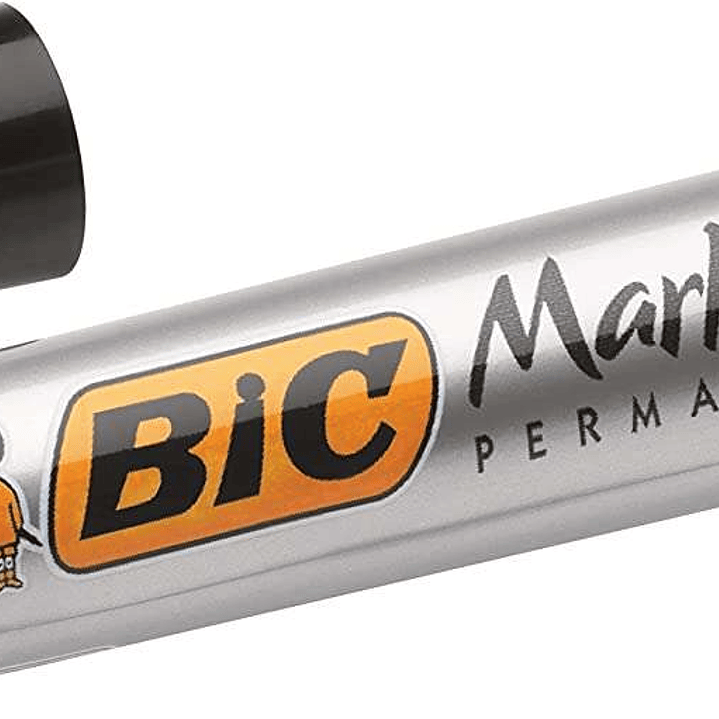 Bic Marking 2300 Ecolutions Rotulador Permanente - Punta Biselada - Trazo 3,7 - 5,5mm - Tinta con Base de Alcohol - Secado Rapido - Color Negro 1