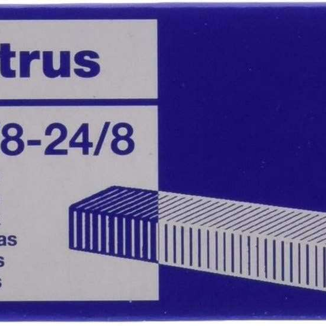 Petrus Caja de 1000 Grapas 22/8-24/8 Cobreadas - Hasta 40 Hojas - Patilla de 8mm 1
