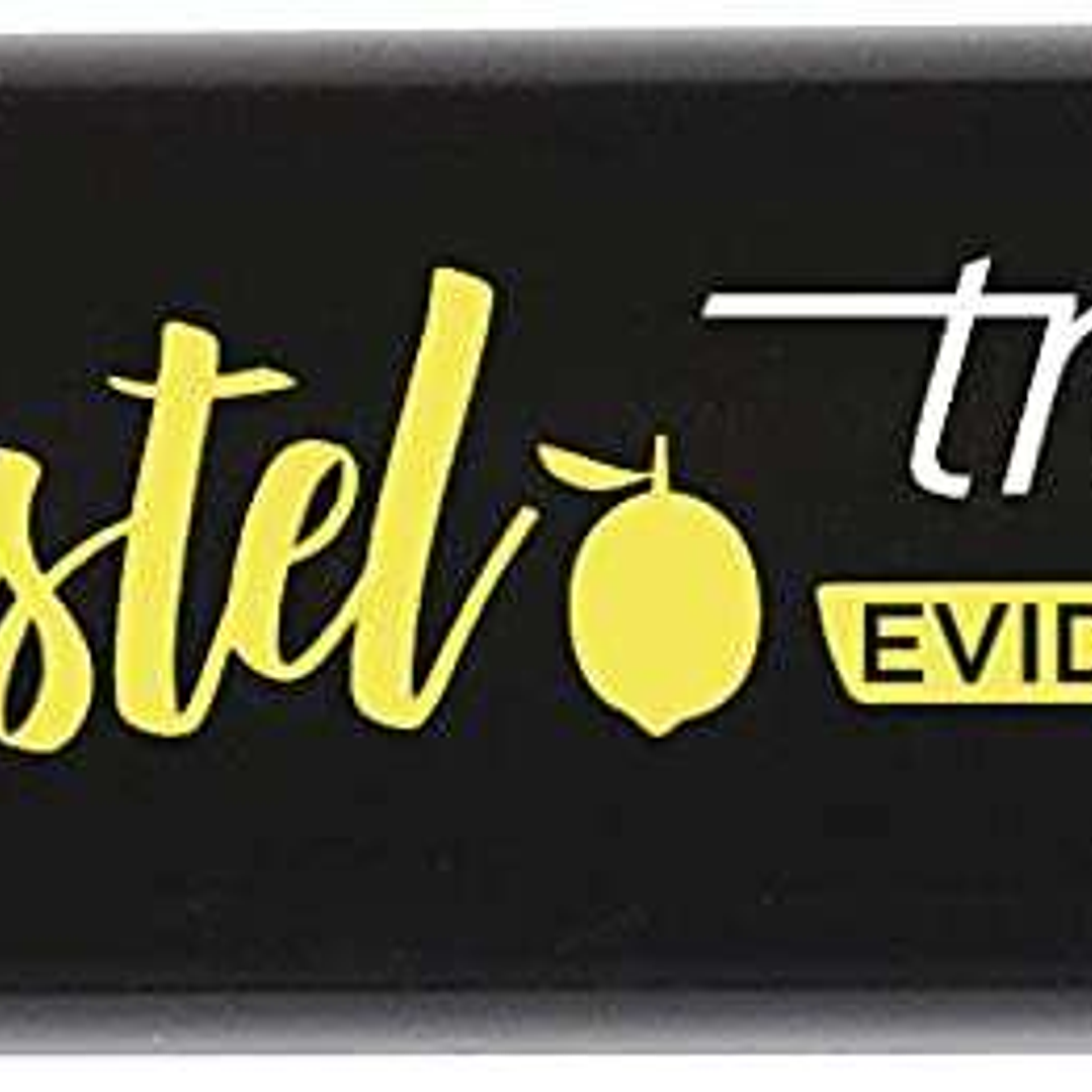 Tratto Video Pastel Marcador Fluorescente - Punta Biselada - Tinta al Agua - Secado Rapido - Color Amarillo Limon 1