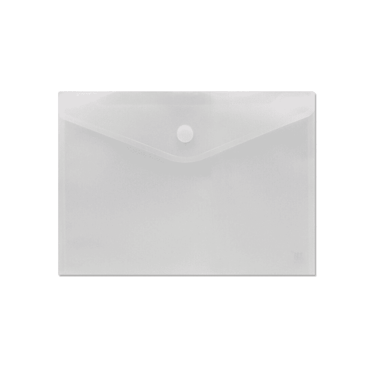 Sobre Portadocumentos A4 - Cierre de Velcro - Fabricado en Polipropileno - Medidas 325x230mm - Transparente 1