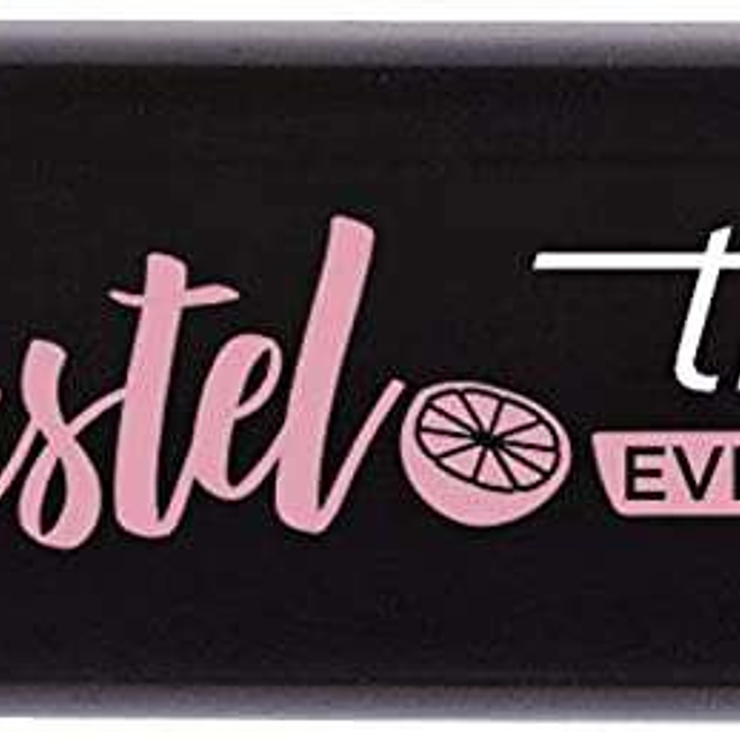 Tratto Video Pastel Marcador Fluorescente - Punta Biselada - Tinta al Agua - Secado Rapido - Color Rosa Pomelo 1