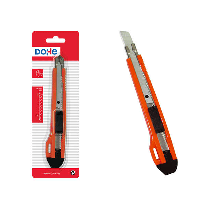 Dohe Cutter Resistente de Plastico - Cuchillas Tronzables de Acero - Sistema de Bloqueo de Cuchilla - Guia Metalica 1