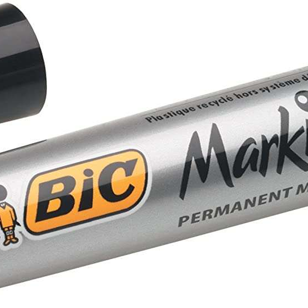 Bic Marking 2000 Ecolutions Rotulador Permanente - Tinta con Base de Alcohol - Ecologico - Secado Rapido - Color Negro 1