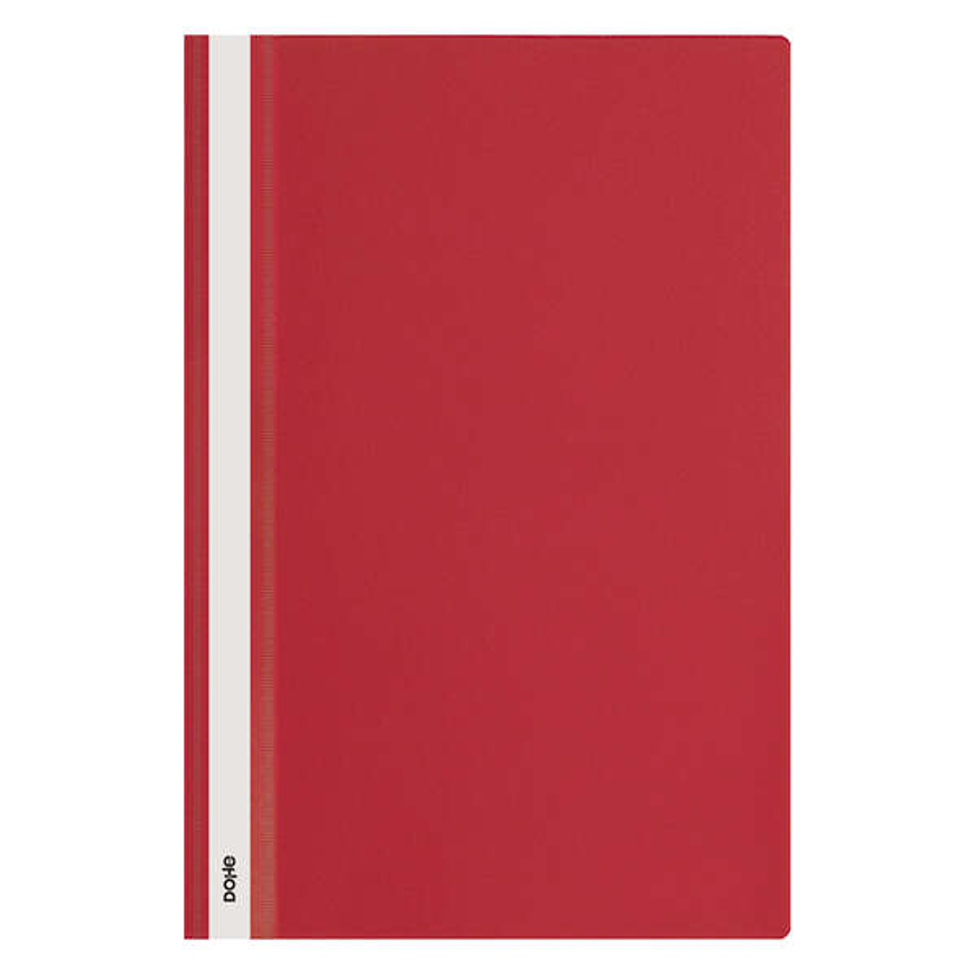 Dohe Dosier con Fastener de Polipropileno - Tamaño Folio - Cubierta Transparente y Trasera Opaca - Ideal para Organizar Documentos 1