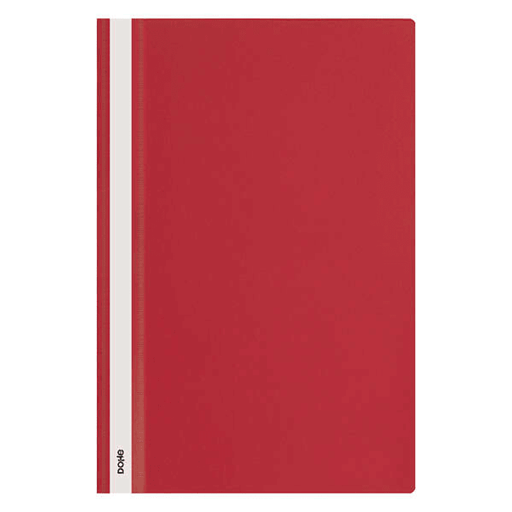 Dohe Dosier con Fastener de Polipropileno - Tamaño Folio - Cubierta Transparente y Trasera Opaca - Ideal para Organizar Documentos 1