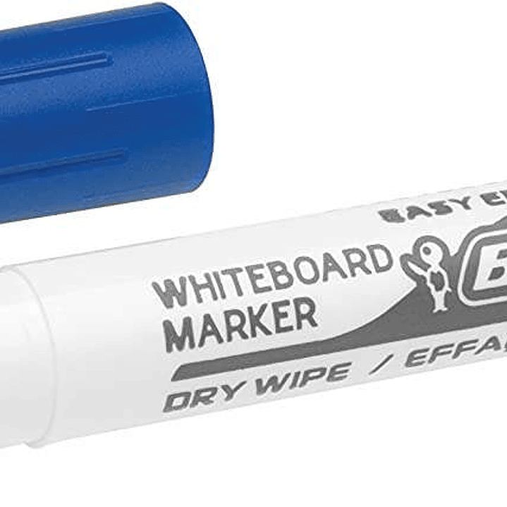 Bic Velleda 1741 Marcador para Pizarra - Punta de 4.5 mm - Trazo 1.4mm - Tinta con Base de Acetona - Borrado Optimo - Larga Duracion - Color Azul 1
