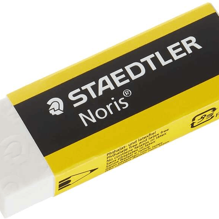 Staedtler Noris 526 N20 Goma de Borrar - Alta Calidad - Minimos Residuos - Color Blanco 1