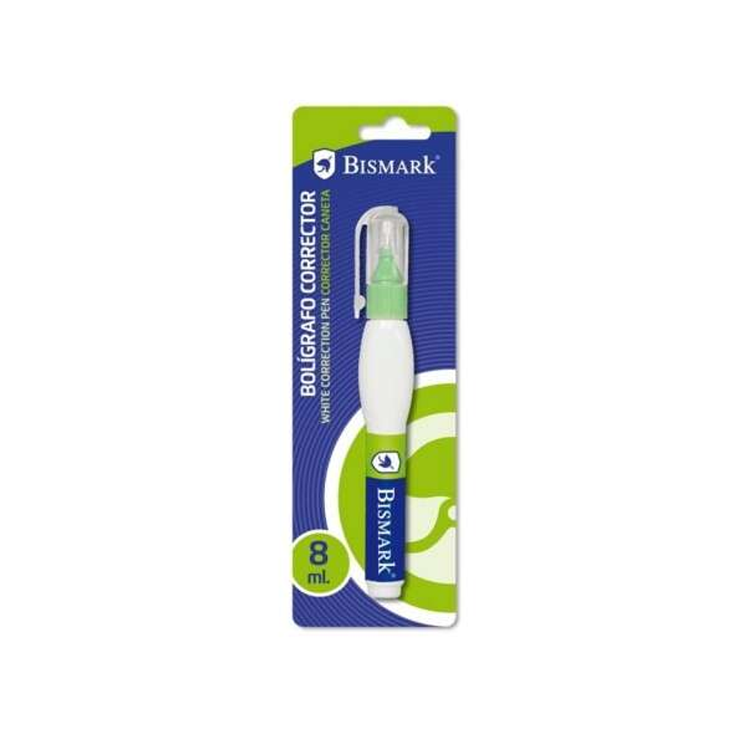 Bismark Boligrafo Corrector 8ml - Punta Metalica Fina - Alta Precision - Diseño Ergonomico 1