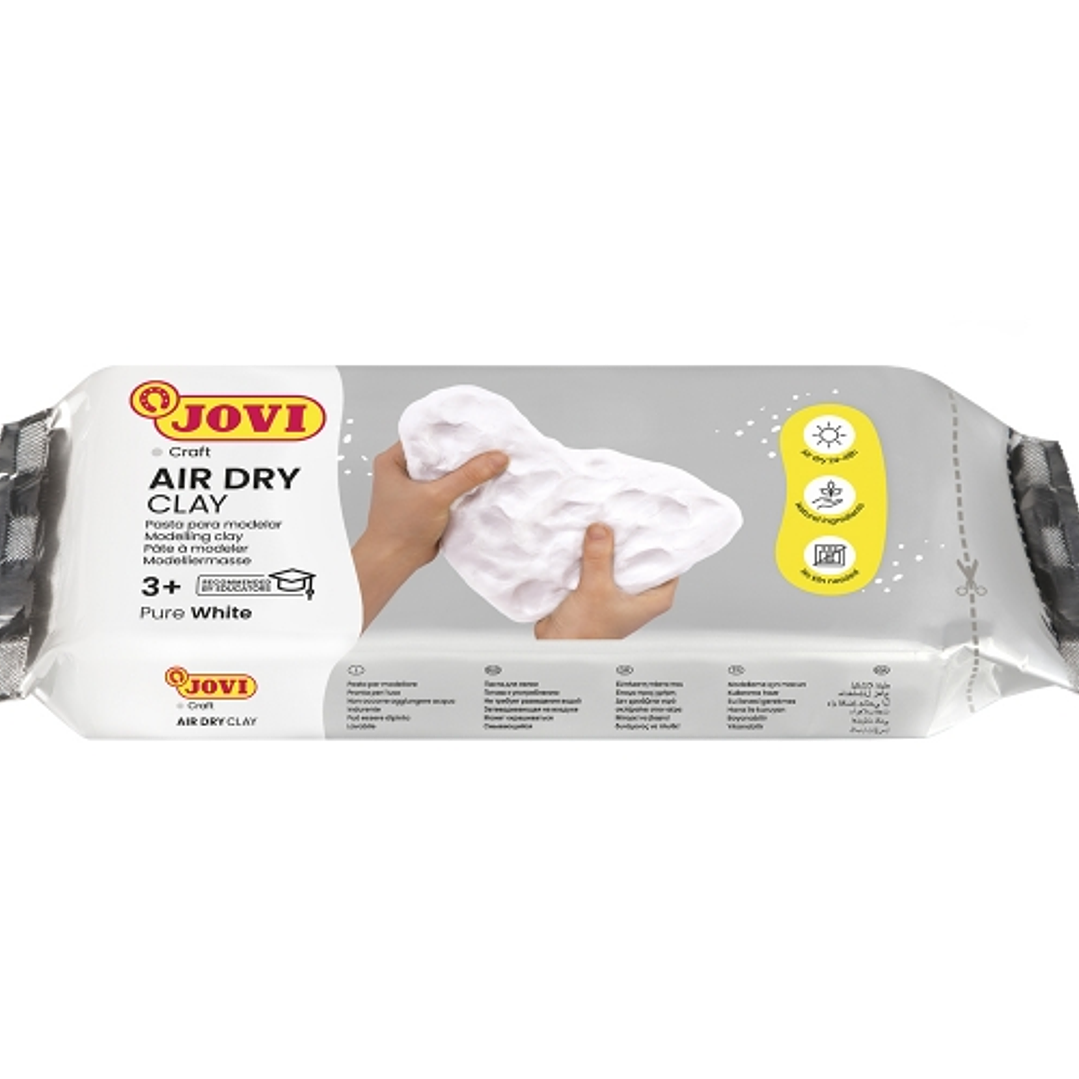 Jovi Air Dry Pasta para Modelar 250gr - Endurecible al Aire - Tacto Fresco - Facil de Moldear - Multi-Superficie - Secado en 24H - Acabado Fino - Colo 1
